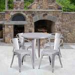 Flash Furniture , CH-51090TH-4-18ARM-SIL-GG, Indoor Outdoor Sets