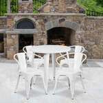 Flash Furniture , CH-51090TH-4-18ARM-WH-GG, Indoor Outdoor Sets