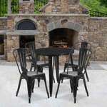 Flash Furniture , CH-51090TH-4-18CAFE-BK-GG, Indoor Outdoor Sets