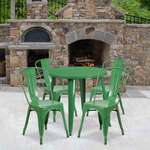 Flash Furniture , CH-51090TH-4-18CAFE-GN-GG, Indoor Outdoor Sets