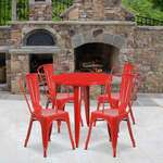 Flash Furniture , CH-51090TH-4-18CAFE-RED-GG, Indoor Outdoor Sets
