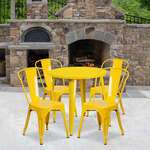 Flash Furniture , CH-51090TH-4-18CAFE-YL-GG, Indoor Outdoor Sets