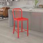 Flash Furniture , CH-61200-24-RED-GG, Indoor Outdoor Barstools
