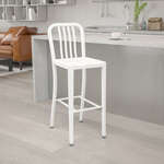 Flash Furniture , CH-61200-30-WH-GG, Indoor Outdoor Barstools
