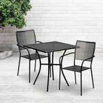 Flash Furniture , CO-28SQ-02CHR2-BK-GG, Indoor Outdoor Sets