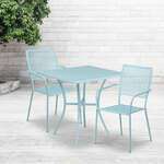 Flash Furniture , CO-28SQ-02CHR2-SKY-GG, Indoor Outdoor Sets