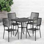 Flash Furniture , CO-28SQ-02CHR4-BK-GG, Indoor Outdoor Sets