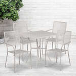 Flash Furniture , CO-28SQ-02CHR4-SIL-GG, Indoor Outdoor Sets