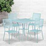 Flash Furniture , CO-28SQ-02CHR4-SKY-GG, Indoor Outdoor Sets
