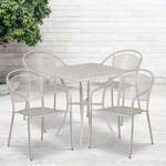 Flash Furniture , CO-28SQ-03CHR4-SIL-GG, Indoor Outdoor Sets