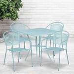Flash Furniture , CO-28SQ-03CHR4-SKY-GG, Indoor Outdoor Sets