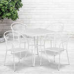 Flash Furniture , CO-28SQ-03CHR4-WH-GG, Indoor Outdoor Sets