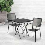 Flash Furniture , CO-28SQF-02CHR2-BK-GG, Indoor Outdoor Sets