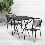 Flash Furniture , CO-28SQF-03CHR2-BK-GG, Indoor Outdoor Sets