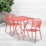 Flash Furniture , CO-28SQF-03CHR2-RED-GG, Indoor Outdoor Sets