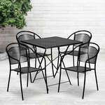 Flash Furniture , CO-28SQF-03CHR4-BK-GG, Indoor Outdoor Sets