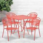 Flash Furniture , CO-28SQF-03CHR4-RED-GG, Indoor Outdoor Sets