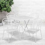 Flash Furniture , CO-28SQF-03CHR4-WH-GG, Indoor Outdoor Sets