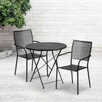 Flash Furniture , CO-30RDF-02CHR2-BK-GG, Indoor Outdoor Sets
