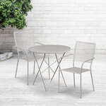 Flash Furniture , CO-30RDF-02CHR2-SIL-GG, Indoor Outdoor Sets