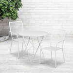 Flash Furniture , CO-30RDF-02CHR2-WH-GG, Indoor Outdoor Sets