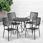 Flash Furniture , CO-30RDF-02CHR4-BK-GG, Indoor Outdoor Sets