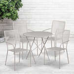 Flash Furniture , CO-30RDF-02CHR4-SIL-GG, Indoor Outdoor Sets
