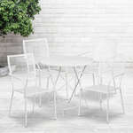 Flash Furniture , CO-30RDF-02CHR4-WH-GG, Indoor Outdoor Sets