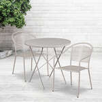 Flash Furniture , CO-30RDF-03CHR2-SIL-GG, Indoor Outdoor Sets