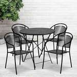 Flash Furniture , CO-30RDF-03CHR4-BK-GG, Indoor Outdoor Sets