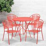 Flash Furniture , CO-30RDF-03CHR4-RED-GG, Indoor Outdoor Sets