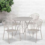 Flash Furniture , CO-30RDF-03CHR4-SIL-GG, Indoor Outdoor Sets