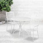 Flash Furniture , CO-35RD-02CHR2-WH-GG, Indoor Outdoor Sets