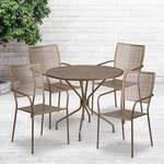 Flash Furniture , CO-35RD-02CHR4-GD-GG, Indoor Outdoor Sets