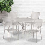 Flash Furniture , CO-35RD-02CHR4-SIL-GG, Indoor Outdoor Sets