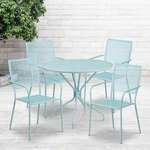 Flash Furniture , CO-35RD-02CHR4-SKY-GG, Indoor Outdoor Sets