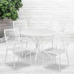 Flash Furniture , CO-35RD-02CHR4-WH-GG, Indoor Outdoor Sets