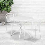 Flash Furniture , CO-35RD-03CHR2-WH-GG, Indoor Outdoor Sets
