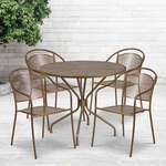 Flash Furniture , CO-35RD-03CHR4-GD-GG, Indoor Outdoor Sets