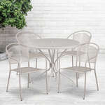 Flash Furniture , CO-35RD-03CHR4-SIL-GG, Indoor Outdoor Sets