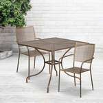 Flash Furniture , CO-35SQ-02CHR2-GD-GG, Indoor Outdoor Sets