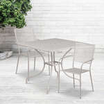 Flash Furniture , CO-35SQ-02CHR2-SIL-GG, Indoor Outdoor Sets