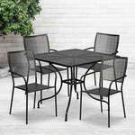Flash Furniture , CO-35SQ-02CHR4-BK-GG, Indoor Outdoor Sets
