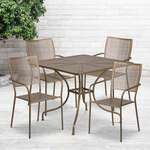 Flash Furniture , CO-35SQ-02CHR4-GD-GG, Indoor Outdoor Sets