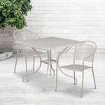 Flash Furniture , CO-35SQ-03CHR2-SIL-GG, Indoor Outdoor Sets