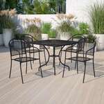 Flash Furniture , CO-35SQ-03CHR4-BK-GG, Indoor Outdoor Sets