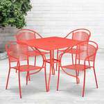 Flash Furniture , CO-35SQ-03CHR4-RED-GG, Indoor Outdoor Sets