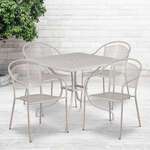 Flash Furniture , CO-35SQ-03CHR4-SIL-GG, Indoor Outdoor Sets