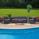 Flash Furniture , DAD-SF2-3-DKGY-GG, Patio Sofas