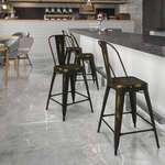 Flash Furniture , ET-3534-24-COP-GG, Indoor Outdoor Barstools